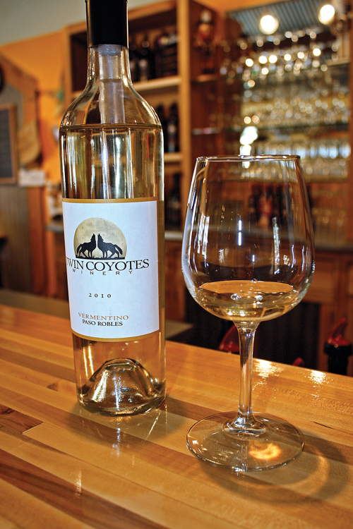 Twin Coyotes’  Vermentino wine.