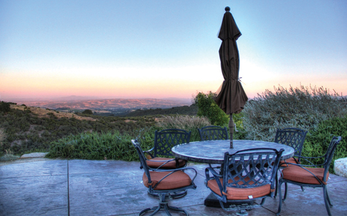 The tasting room at Calcareous Vineyards boasts some of the finest views in Paso Robles.