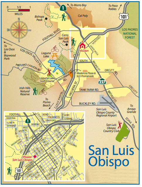 Map Of San Luis Obispo San Luis Obispo Travel Guide - San Luis Obispo County Visitors Guide