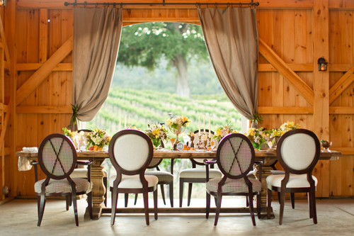 The post and beam barn is a beautiful setting for weddings and events.