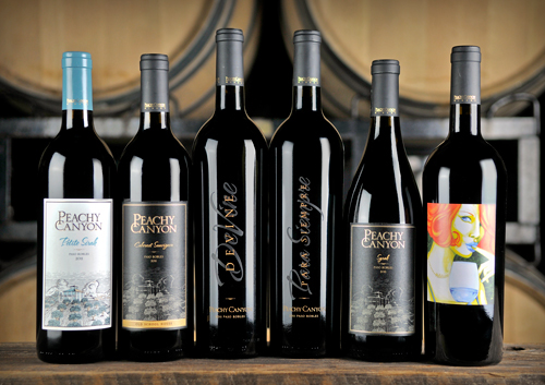 Peachy Canyon Winery’s Ms. Behave Malbec (far right) recently won a Double Gold at the San Francisco Chronicle Wine Competition.