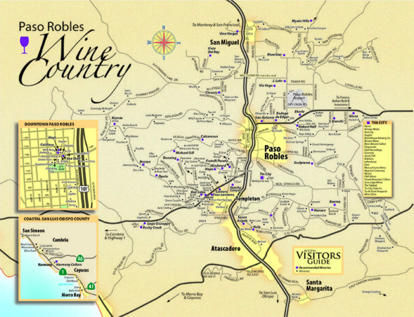 Wineries Paso Robles Wine Map