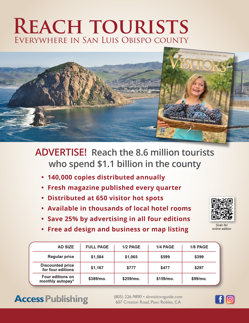 Visitors Guide advertising rate card