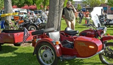 Vintage sidecars at Paso Robles Downtown City Park